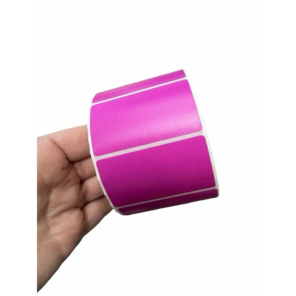 Pink Thermal Labels 1000 Sticker Roll Shipping Stickers Thank You Stickers